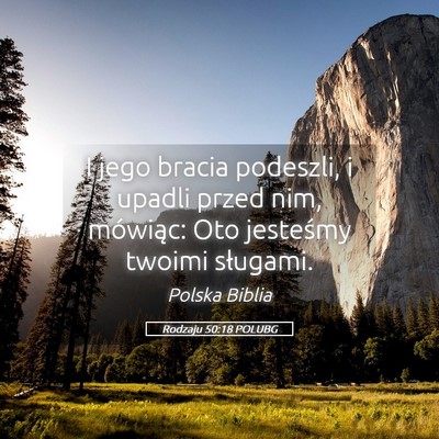 Picture 05 - Rodzaju 50:18 POLUBG - I jego bracia podeszli, i upadli przed nim, - Bible Verse Picture