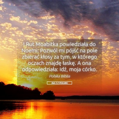 Picture 05 - Rut 2:2 POLUBG - I Rut Moabitka powiedziała do Noemi: Pozwól mi - Bible Verse Picture