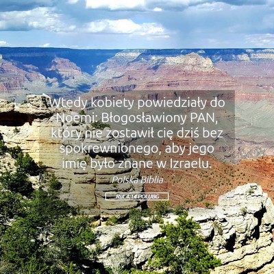 Picture 05 - Rut 4:14 POLUBG - Wtedy kobiety powiedziały do Noemi: - Bible Verse Picture