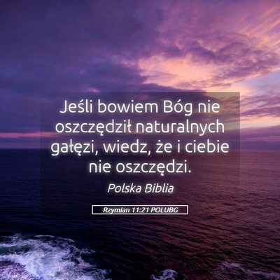 Picture 05 - Rzymian 11:21 POLUBG - Jeśli bowiem Bóg nie oszczędził naturalnych - Bible Verse Picture