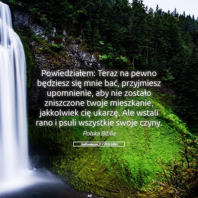 Picture 05 - Sofoniasza 3:7 POLUBG - Powiedziałem: Teraz na pewno będziesz się mnie - Bible Verse Picture
