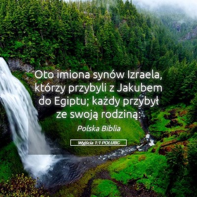 Picture 05 - Wyjścia 1:1 POLUBG - Oto imiona synów Izraela, którzy przybyli z - Bible Verse Picture