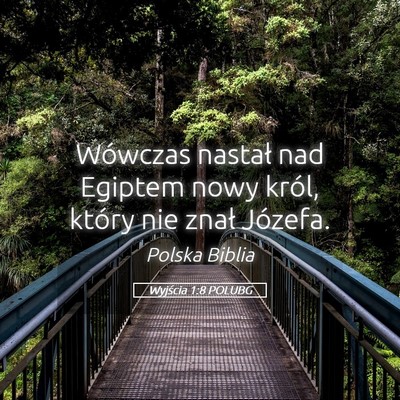 Picture 05 - Wyjścia 1:8 POLUBG - Wówczas nastał nad Egiptem nowy król, który - Bible Verse Picture