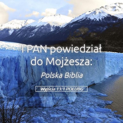 Picture 05 - Wyjścia 13:1 POLUBG - I PAN powiedział do - Bible Verse Picture
