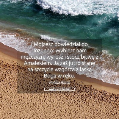 Picture 05 - Wyjścia 17:9 POLUBG - I Mojżesz powiedział do Jozuego: Wybierz nam - Bible Verse Picture