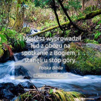 Picture 05 - Wyjścia 19:17 POLUBG - I Mojżesz wyprowadził lud z obozu na spotkanie - Bible Verse Picture