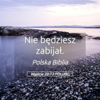 Picture 05 - Wyjścia 20:13 POLUBG - Nie będziesz - Bible Verse Picture