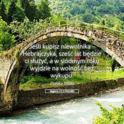 Picture 05 - Wyjścia 21:2 POLUBG - Jeśli kupisz niewolnika – Hebrajczyka, sześć - Bible Verse Picture