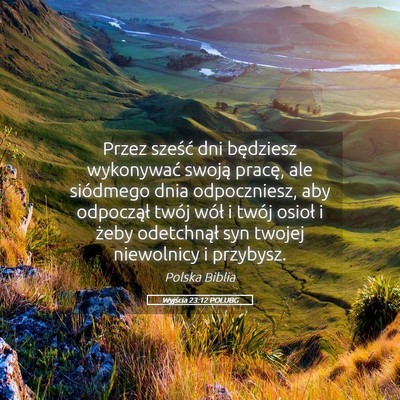 Picture 05 - Wyjścia 23:12 POLUBG - Przez sześć dni będziesz wykonywać swoją - Bible Verse Picture