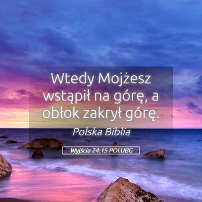 Picture 05 - Wyjścia 24:15 POLUBG - Wtedy Mojżesz wstąpił na górę, a obłok - Bible Verse Picture