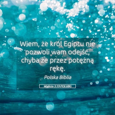 Picture 05 - Wyjścia 3:19 POLUBG - Wiem, że król Egiptu nie pozwoli wam odejść, - Bible Verse Picture