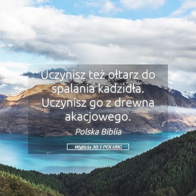 Picture 05 - Wyjścia 30:1 POLUBG - Uczynisz też ołtarz do spalania kadzidła. - Bible Verse Picture