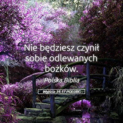 Picture 05 - Wyjścia 34:17 POLUBG - Nie będziesz czynił sobie odlewanych - Bible Verse Picture
