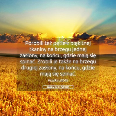 Picture 05 - Wyjścia 36:11 POLUBG - Porobili też pętle z błękitnej tkaniny na - Bible Verse Picture