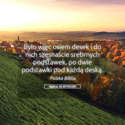 Picture 05 - Wyjścia 36:30 POLUBG - Było więc osiem desek i do nich szesnaście - Bible Verse Picture