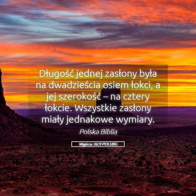 Picture 05 - Wyjścia 36:9 POLUBG - Długość jednej zasłony była na dwadzieścia - Bible Verse Picture