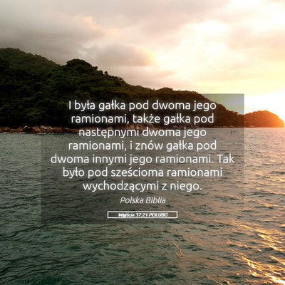 Picture 05 - Wyjścia 37:21 POLUBG - I była gałka pod dwoma jego ramionami, także - Bible Verse Picture