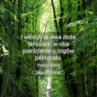 Picture 05 - Wyjścia 39:17 POLUBG - I włożyli te dwa złote łańcuszki w oba - Bible Verse Picture