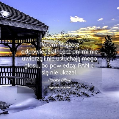 Picture 05 - Wyjścia 4:1 POLUBG - Potem Mojżesz odpowiedział: Lecz oni mi nie - Bible Verse Picture