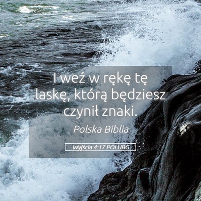 Picture 05 - Wyjścia 4:17 POLUBG - I weź w rękę tę laskę, którą będziesz - Bible Verse Picture