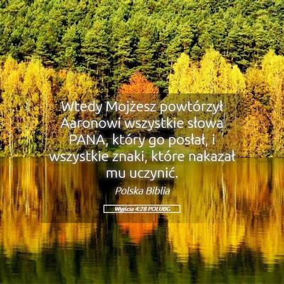 Picture 05 - Wyjścia 4:28 POLUBG - Wtedy Mojżesz powtórzył Aaronowi wszystkie - Bible Verse Picture