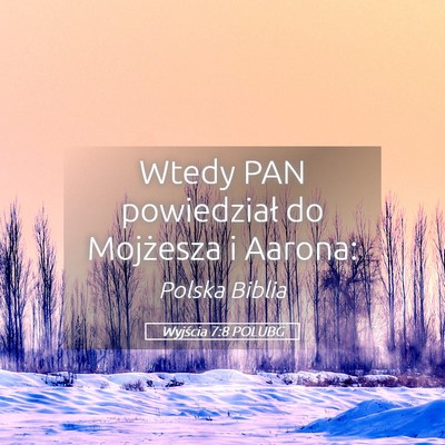Picture 05 - Wyjścia 7:8 POLUBG - Wtedy PAN powiedział do Mojżesza i - Bible Verse Picture