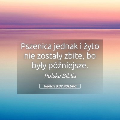 Picture 05 - Wyjścia 9:32 POLUBG - Pszenica jednak i żyto nie zostały zbite, bo - Bible Verse Picture