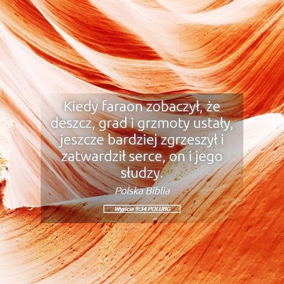 Picture 05 - Wyjścia 9:34 POLUBG - Kiedy faraon zobaczył, że deszcz, grad i - Bible Verse Picture