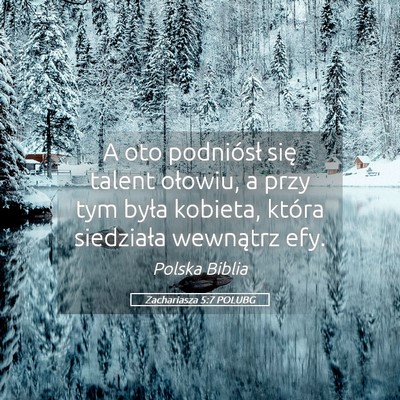 Picture 05 - Zachariasza 5:7 POLUBG - A oto podniósł się talent ołowiu, a przy tym - Bible Verse Picture