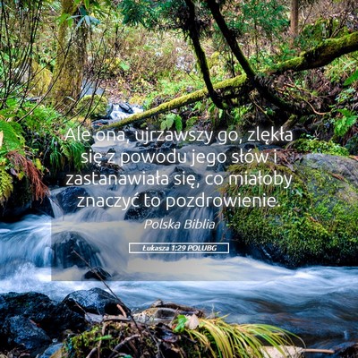 Picture 05 - Łukasza 1:29 POLUBG - Ale ona, ujrzawszy go, zlękła się z powodu - Bible Verse Picture