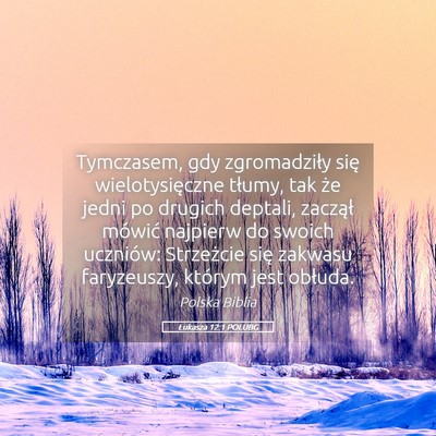 Picture 05 - Łukasza 12:1 POLUBG - Tymczasem, gdy zgromadziły się wielotysięczne - Bible Verse Picture