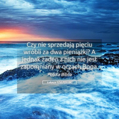 Picture 05 - Łukasza 12:6 POLUBG - Czy nie sprzedają pięciu wróbli za dwa - Bible Verse Picture