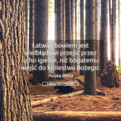 Picture 05 - Łukasza 18:25 POLUBG - Łatwiej bowiem jest wielbłądowi przejść - Bible Verse Picture