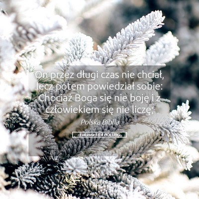 Picture 05 - Łukasza 18:4 POLUBG - On przez długi czas nie chciał, lecz potem - Bible Verse Picture