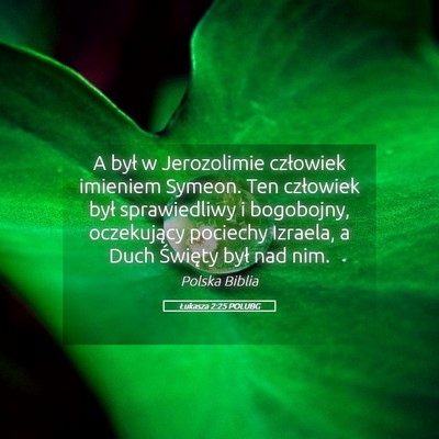 Picture 05 - Łukasza 2:25 POLUBG - A był w Jerozolimie człowiek imieniem Symeon. - Bible Verse Picture