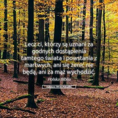 Picture 05 - Łukasza 20:35 POLUBG - Lecz ci, którzy są uznani za godnych - Bible Verse Picture