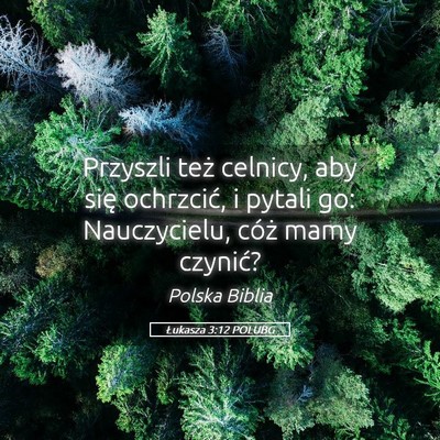 Picture 05 - Łukasza 3:12 POLUBG - Przyszli też celnicy, aby się ochrzcić, i - Bible Verse Picture