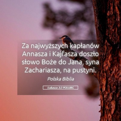 Picture 05 - Łukasza 3:2 POLUBG - Za najwyższych kapłanów Annasza i Kajfasza - Bible Verse Picture