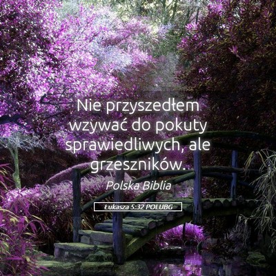 Picture 05 - Łukasza 5:32 POLUBG - Nie przyszedłem wzywać do pokuty - Bible Verse Picture