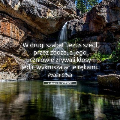 Picture 05 - Łukasza 6:1 POLUBG - W drugi szabat Jezus szedł przez zboża, a jego - Bible Verse Picture