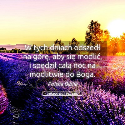 Picture 05 - Łukasza 6:12 POLUBG - W tych dniach odszedł na górę, aby się - Bible Verse Picture
