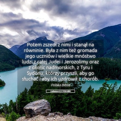 Picture 05 - Łukasza 6:17 POLUBG - Potem zszedł z nimi i stanął na równinie. - Bible Verse Picture