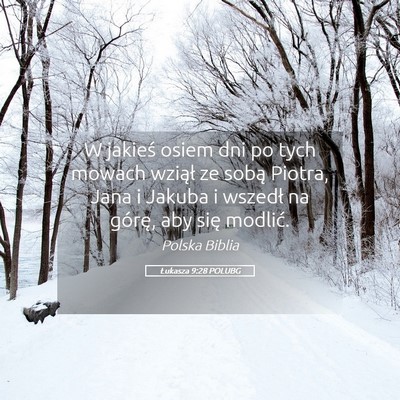 Picture 05 - Łukasza 9:28 POLUBG - W jakieś osiem dni po tych mowach wziął ze - Bible Verse Picture