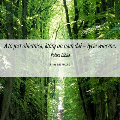 Picture 06 - 1 Jana 2:25 POLUBG - A to jest obietnica, którą on nam dał – - Bible Verse Picture