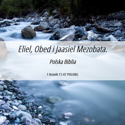 Picture 06 - 1 Kronik 11:47 POLUBG - Eliel, Obed i Jaasiel - Bible Verse Picture