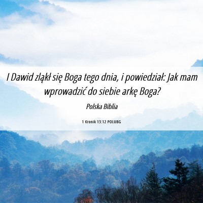 Picture 06 - 1 Kronik 13:12 POLUBG - I Dawid zląkł się Boga tego dnia, i - Bible Verse Picture