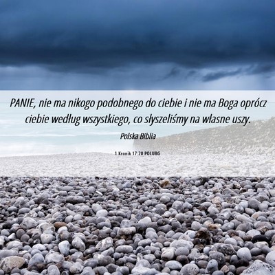 Picture 06 - 1 Kronik 17:20 POLUBG - PANIE, nie ma nikogo podobnego do ciebie i nie ma - Bible Verse Picture