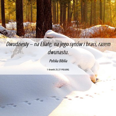 Picture 06 - 1 Kronik 25:27 POLUBG - Dwudziesty – na Eliatę, na jego synów i - Bible Verse Picture