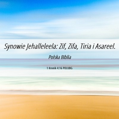 Picture 06 - 1 Kronik 4:16 POLUBG - Synowie Jehalleleela: Zif, Zifa, Tiria i - Bible Verse Picture