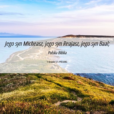 Picture 06 - 1 Kronik 5:5 POLUBG - Jego syn Micheasz, jego syn Reajasz, jego syn - Bible Verse Picture